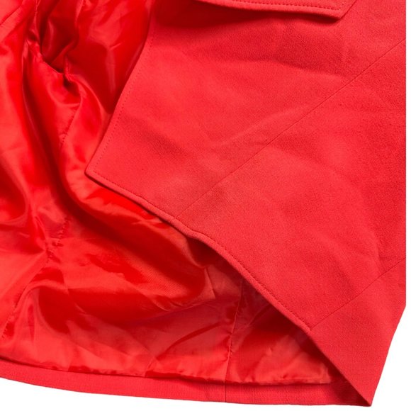 Isabella De Marco Womens Open Blazer Size 8 Coral Mid Length Lined - Picture 10 of 14